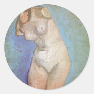 Vincent van Gogh - Gipsstatyett Kvinnlig torso Runt Klistermärke