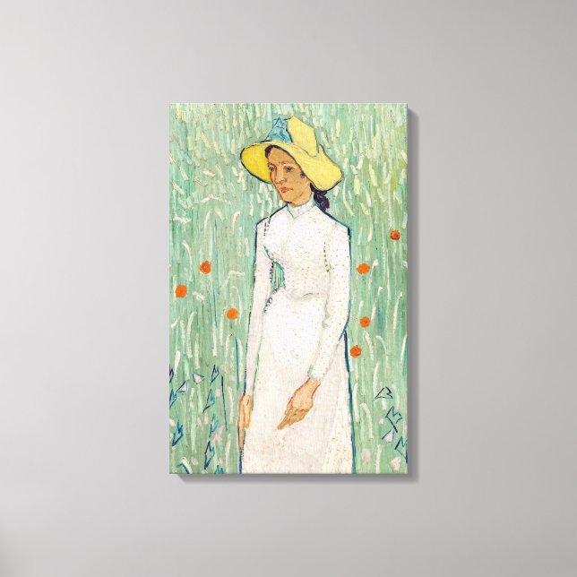 Vincent van Gogh - Girl in White Canvastryck (Framsida)