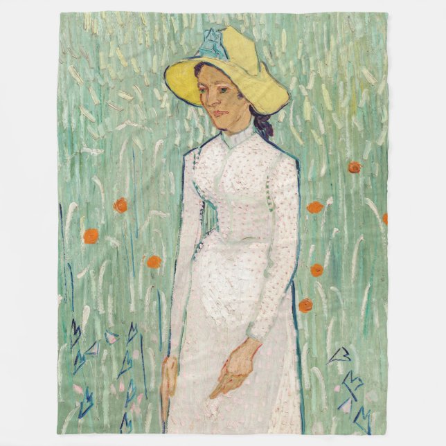 Vincent van Gogh - Girl in White Fleecefilt (Framsidan)
