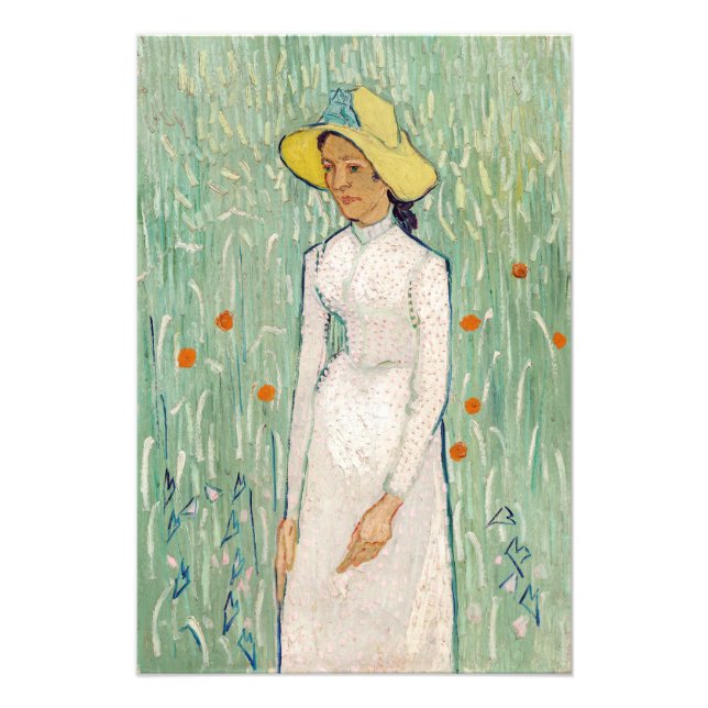 Vincent van Gogh - Girl in White Fototryck (Framsidan)