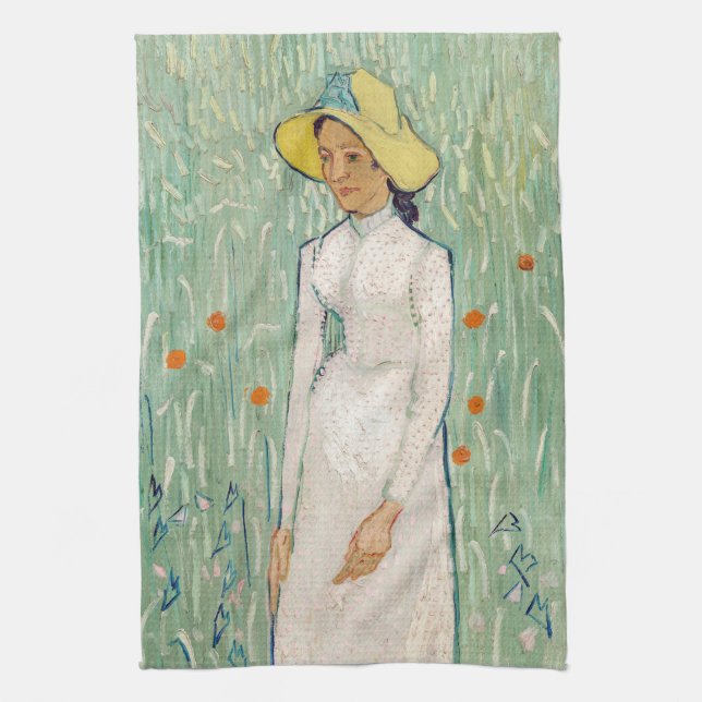 Vincent van Gogh - Girl in White Kökshandduk (Vertikal)