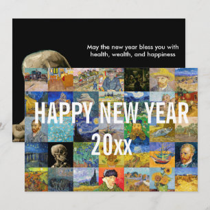 Vincent van Gogh - Gott nytt år Patchwork Julkort
