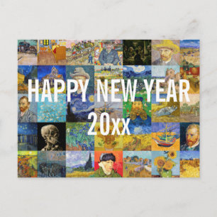 Vincent van Gogh - Gott nytt år Patchwork Vykort