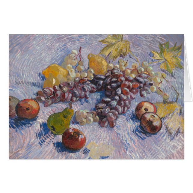 Vincent van Gogh - Grapes, Lemons, Pears Hälsningskort (Framsidan Horizontal)