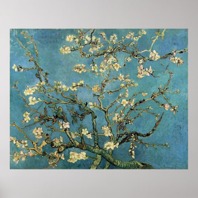 Vincent van Gogh Grenar med Almond Blommar Poster (Framsidan)