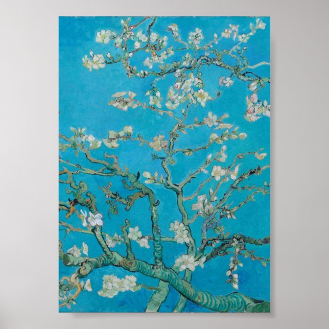Vincent Van Gogh - Grenar med Almond Blommar Poster (Framsidan)