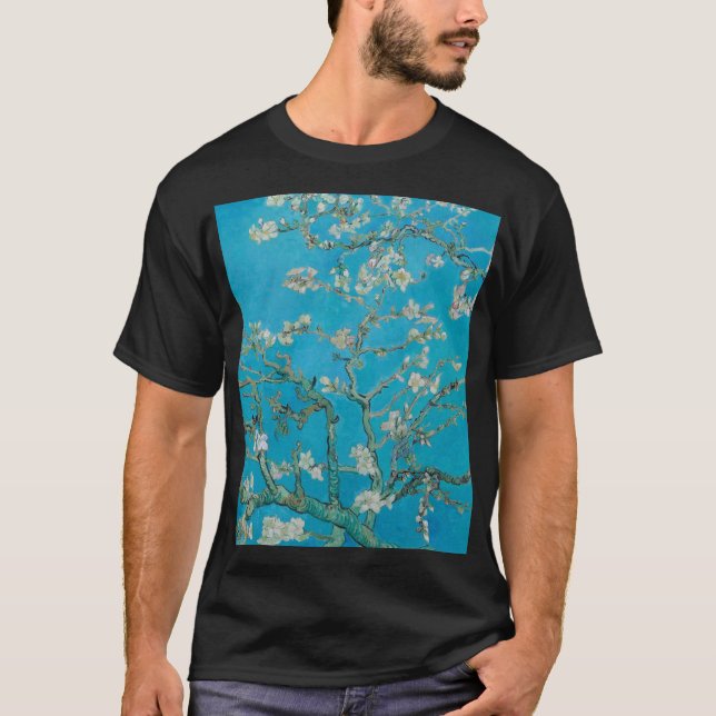 Vincent Van Gogh-Grenar med Almond Blommar T Shirt (Framsida)
