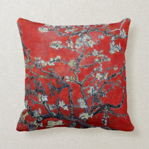 Vincent Van Gogh grenar med mandelblommar Kudde