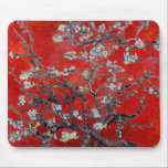 Vincent Van Gogh grenar med mandelblommar Musmatta<br><div class="desc">Vincent Van Gogh grenar med mandelen blomstrar stillebenimpressionism som målar mycket asiatiskt i rött: blom- konstpost impressionist</div>