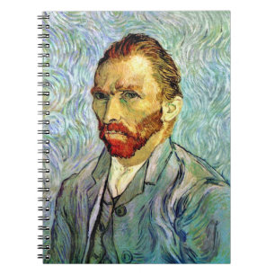 Vincent Van Gogh - Grön Självporträtt Finkonst Anteckningsbok