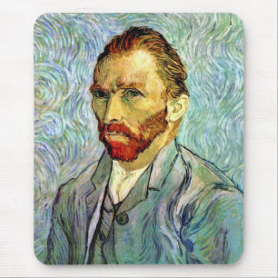 Vincent Van Gogh - Grön Självporträtt Finkonst Musmatta