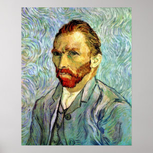 Vincent Van Gogh - Grön Självporträtt Finkonst Poster