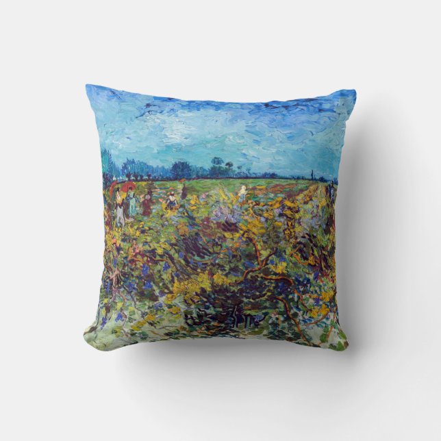 Vincent van Gogh - Grön vingård Kudde (Framsida)
