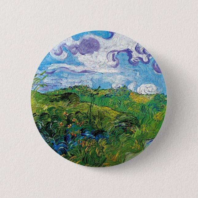 Vincent Van Gogh - Gröna vetefält i Auvers Knapp (Framsida)