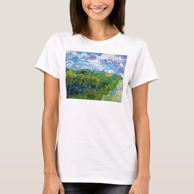 Vincent Van Gogh - Gröna vetefält i Auvers T Shirt (Framsida)