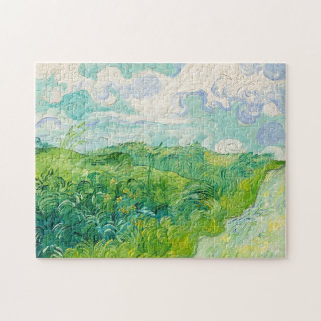 Vincent van Gogh - Grönt vetefält, Auvers Pussel (Horisontell)