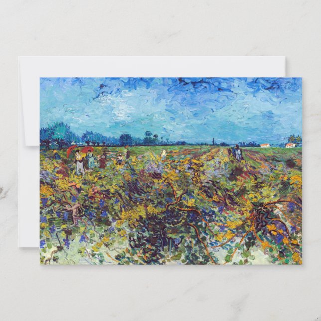 Vincent van Gogh - Grönt Vineyard Inbjudningar (Framsida)