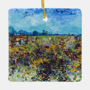 Vincent van Gogh - Grönt Vineyard Julgransprydnad Keramik