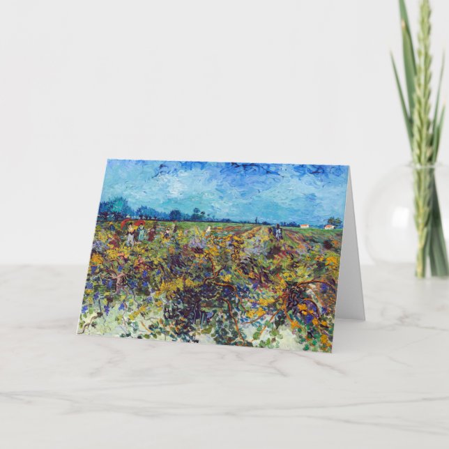 Vincent van Gogh - Grönt Vineyard Kort (Framsida)