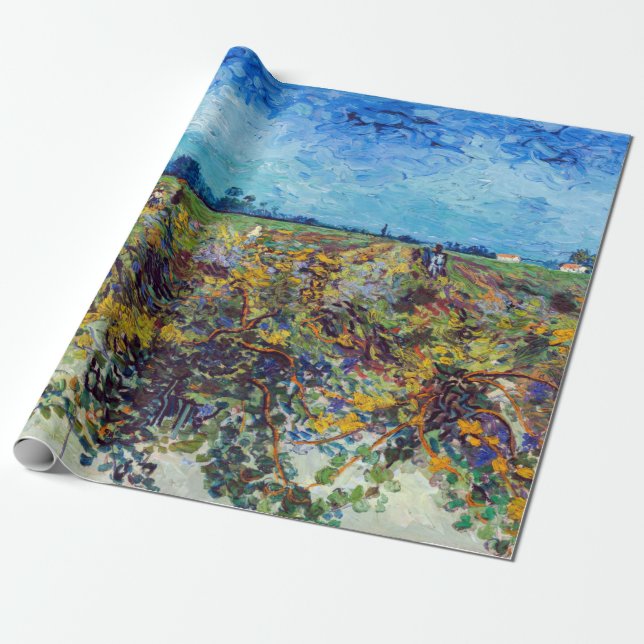 Vincent van Gogh - Grönt Vineyard Presentpapper (Utrullad)