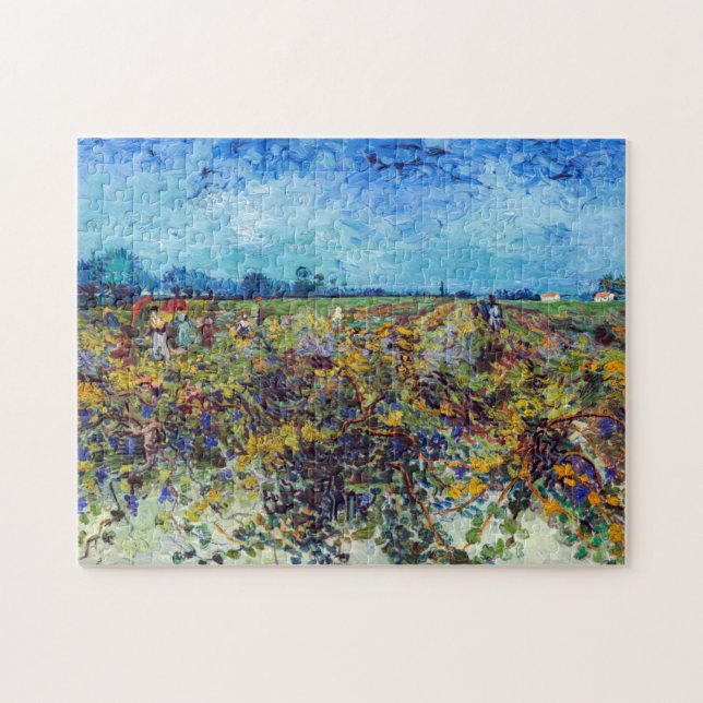 Vincent van Gogh - Grönt Vineyard Pussel (Horisontell)