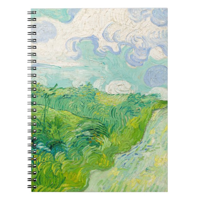 Vincent van Gogh - Grönt Wheat Fält, Auvers Anteckningsbok (Framsidan)