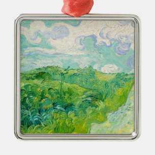 Vincent van Gogh - Grönt Wheat Fält, Auvers Julgransprydnad Metall