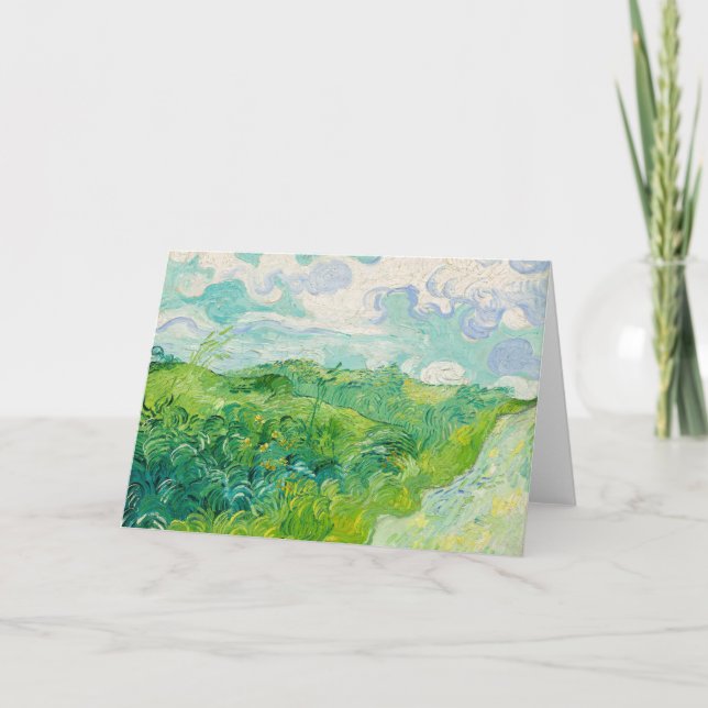 Vincent van Gogh - Grönt Wheat Fält, Auvers Kort (Framsida)