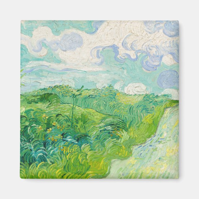 Vincent van Gogh - Grönt Wheat Fält, Auvers Magnet (Framsidan)