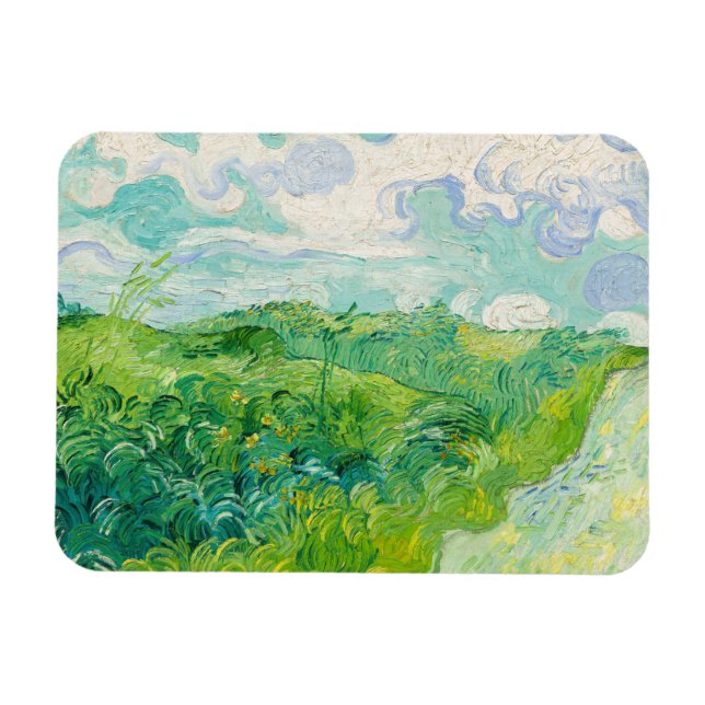 Vincent van Gogh - Grönt Wheat Fält, Auvers Magnet (Horisontell)