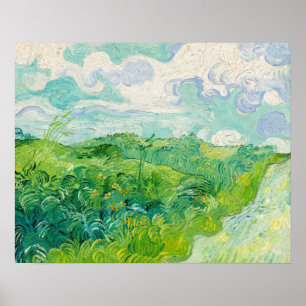 Vincent van Gogh - Grönt Wheat Fält, Auvers Poster