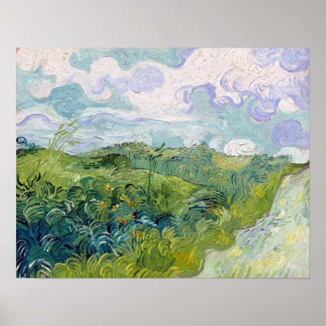 Vincent van Gogh Grönt Wheat Fält, Auvers Poster (Framsidan)