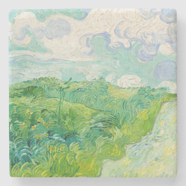 Vincent van Gogh - Grönt Wheat Fält, Auvers Stenunderlägg (Framsidan)
