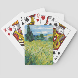 Vincent van Gogh - Grönt Wheat Fält med Cypress Casinokort
