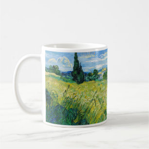Vincent van Gogh - Grönt Wheat Fält med Cypress Kaffemugg