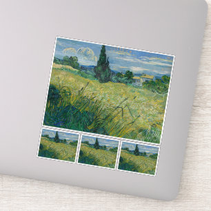 Vincent Van Gogh, Grönt Wheat Fält med Cypress Klistermärken