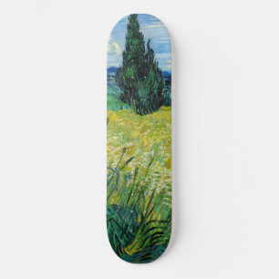 Vincent van Gogh - Grönt Wheat Fält med Cypress Mini Skateboard Bräda 18,5 Cm