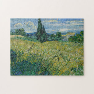 Vincent Van Gogh, Grönt Wheat Fält med Cypress Pussel