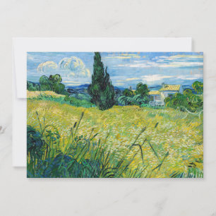 Vincent van Gogh - Grönt Wheat Fält med Cypress Tack Kort