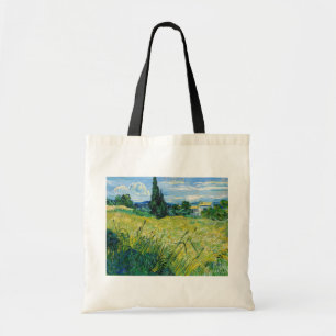 Vincent van Gogh - Grönt Wheat Fält med Cypress Tygkasse