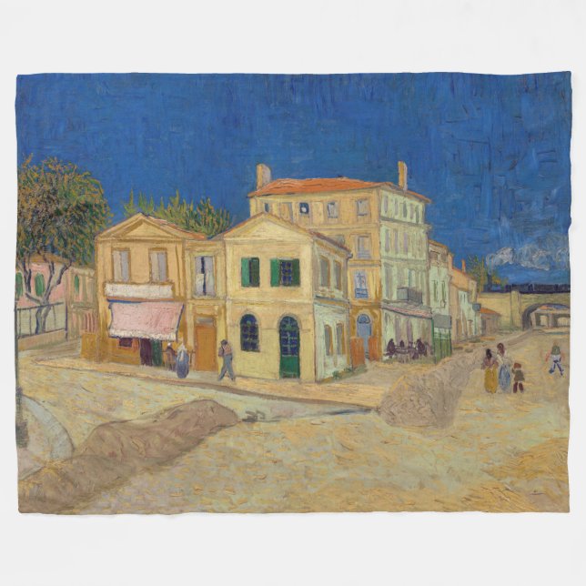 Vincent van Gogh - Gulten House / The Street Fleecefilt (Framsidan (Horisontell))