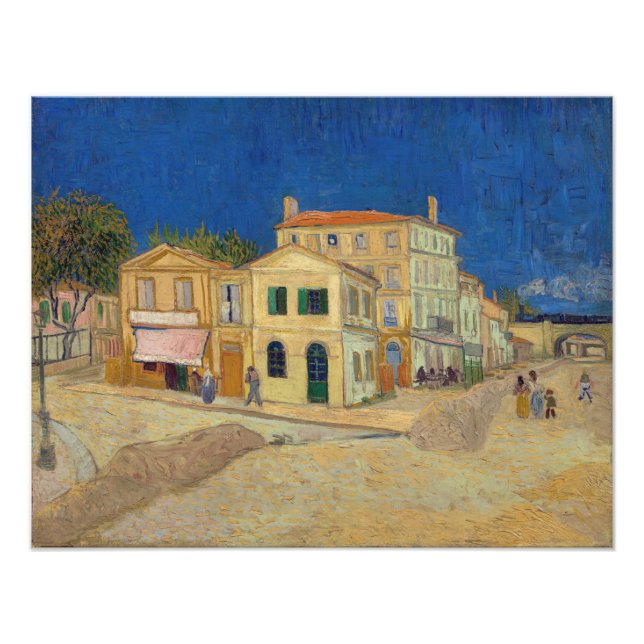 Vincent van Gogh - Gulten House / The Street Fototryck (Framsidan)