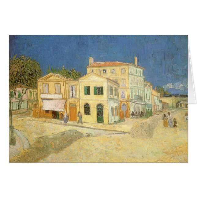 Vincent van Gogh - Gulten House (The Street) Hälsningskort (Framsidan Horizontal)