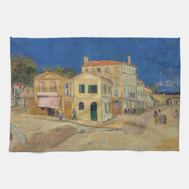 Vincent van Gogh - Gulten House / The Street Kökshandduk (Horisontell)