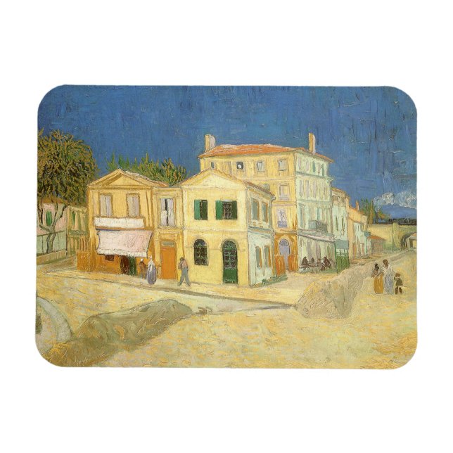 Vincent van Gogh - Gulten House (The Street) Magnet (Horisontell)