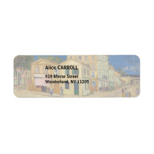 Vincent van Gogh - Gulten House / The Street Returadress Etikett