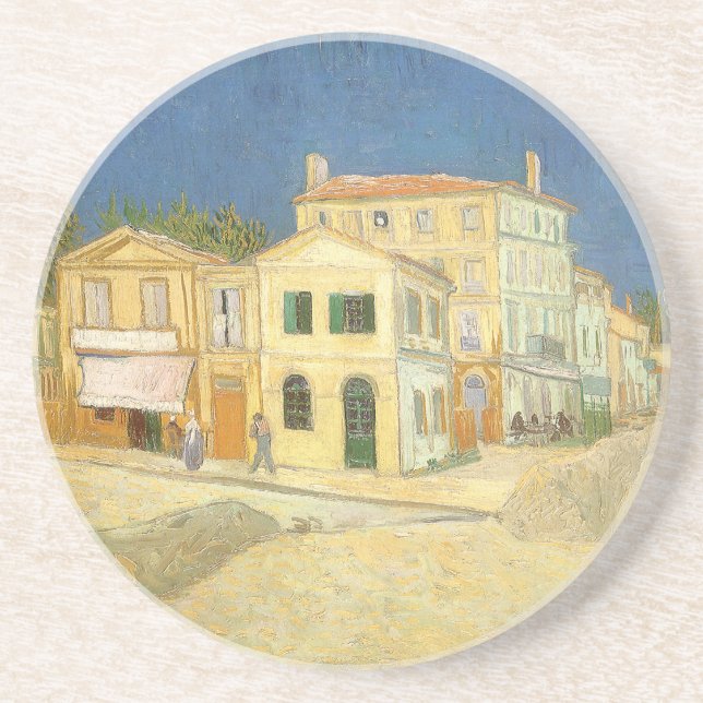 Vincent van Gogh - Gulten House (The Street) Underlägg Sandsten (Framsidan)