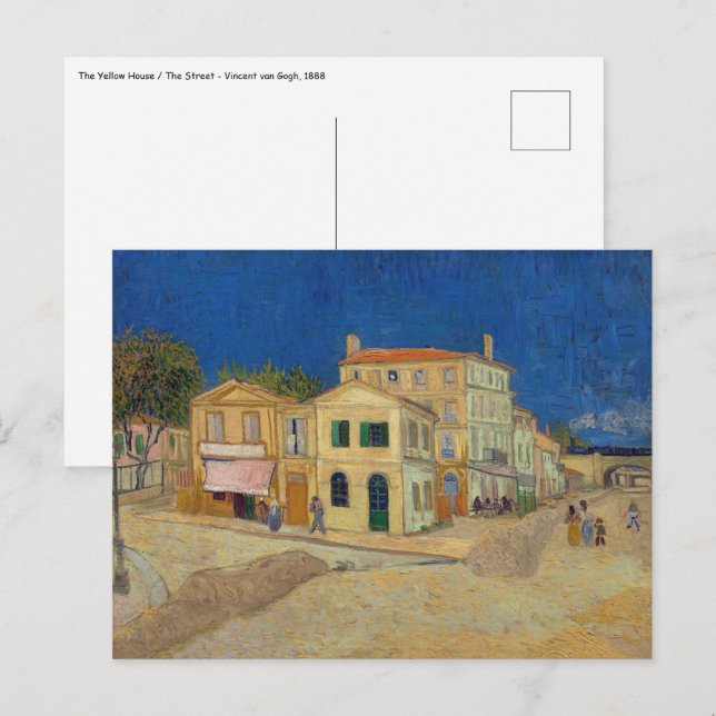 Vincent van Gogh - Gulten House / The Street Vykort (Fram/baksida)