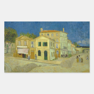 Vincent van Gogh - Gulten ("The Street") Rektangulärt Klistermärke