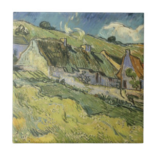 Vincent van Gogh - Halmtäckta stugor Kakelplatta
